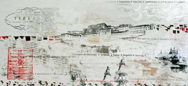 Tibet Siebdruck