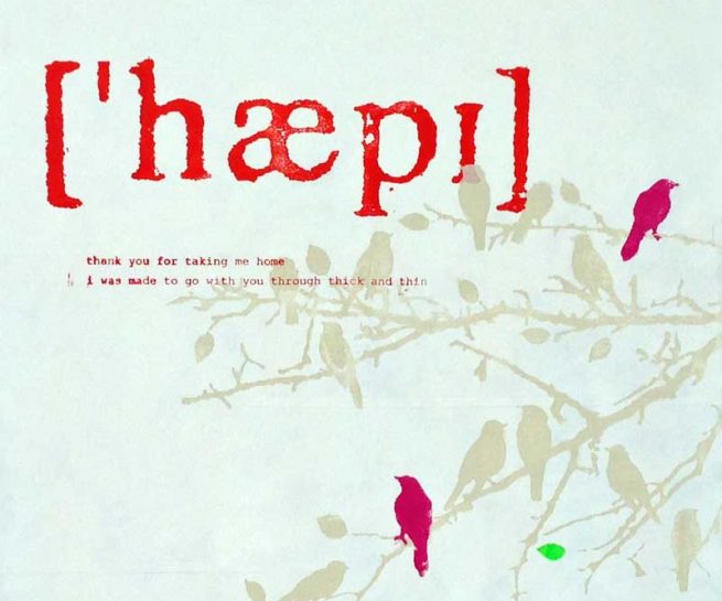 Siebdruck Anja Streese Happy