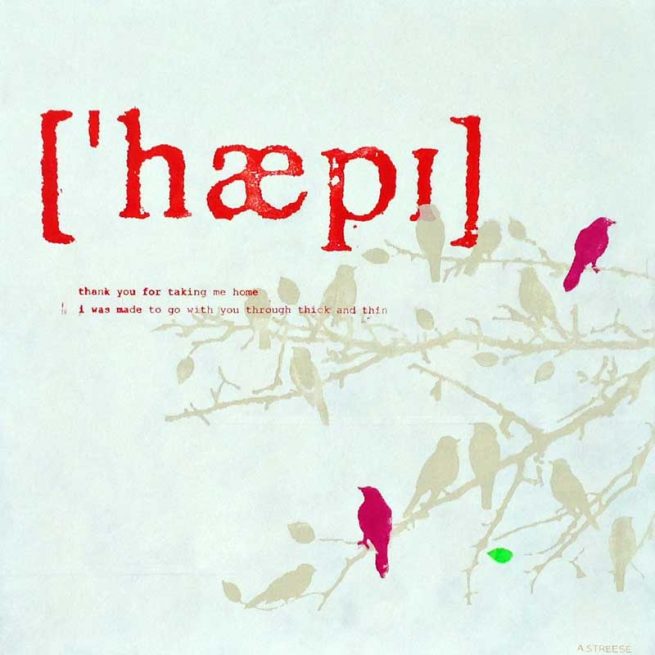 Siebdruck Anja Streese Happy