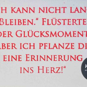 Ich kann nicht lange bleiben