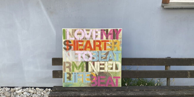 Schriftbild Siebdruck Anja Streese