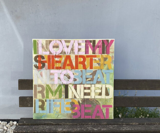 Schriftbild Siebdruck Anja Streese