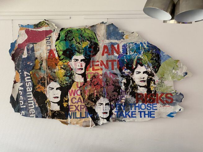 Frida Kahlo auf Plakatwand